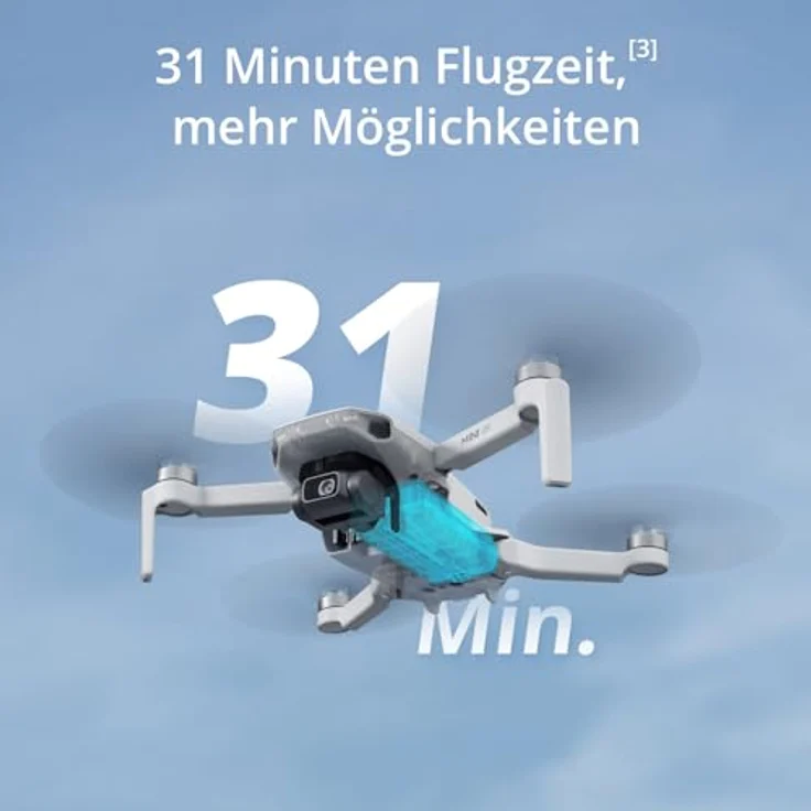 DJI Mini 4K, Drohne mit 4K UHD Kamera für Erwachsene, unter 249 g, 3-Achsen Gimbal Stabilisierung, 10 km Videoübertragung, autom. Rückkehr, Windwiderstand, 1 Akku für 31 min Flugzeit, C0, QuickShots - Preisvergleich – Bild 5
