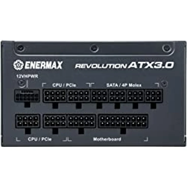ENERMAX Revolution ATX3.0 Enthusiast Gaming&Streaming PC Netzteil 1000W 80Plus Gold PCIe 5.0 Ready (Voll-Modular, 2X 12VHPWR Kabel, Semi-Fanless), ERA1000EWT, schwarz – Bild 4