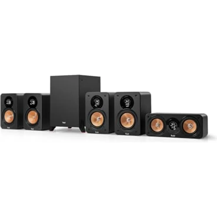 Teufel Ultima 20 5.1 Surround Sound System, Front- oder Downfire-Subwoofer (kabellos optional), Bassreflex, HiFi Heimkino Soundsystem (Schwarz)