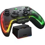 BIGBIG WON Rainbow 2 Pro PC Controller, Kabellos mit 6-Achsen-Gyro und ALPS Joystick, Hall-Effekt Trigger, 3,5 mm-Audio, inklusive Ladestation, für PC Windows/Android/iOS/Switch (Schwarz)