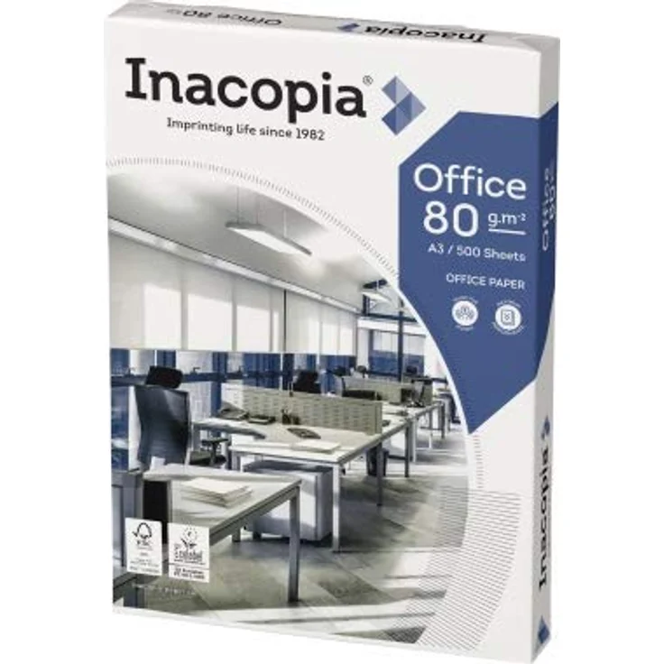 Inacopia Kopierpapier office DIN A3, 80 g/qm, 500 Blatt, hochweiß, FSC®-zertifiziert – Bild 2