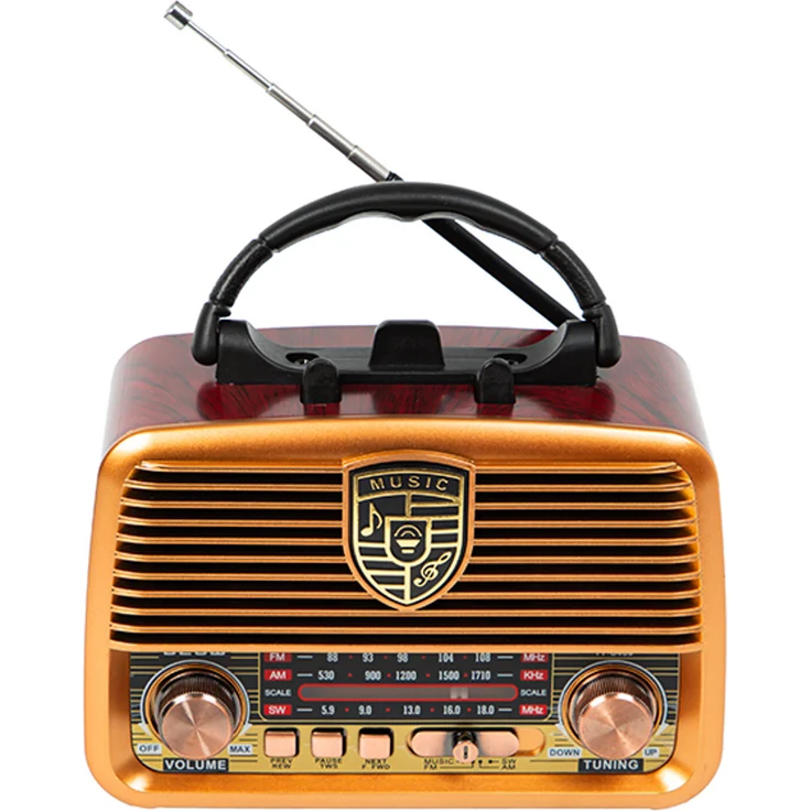 BLOW RA10 Analogradio mit AM/FM, Solarenergie, Bluetooth, USB und TWS-Funktion, schwarz