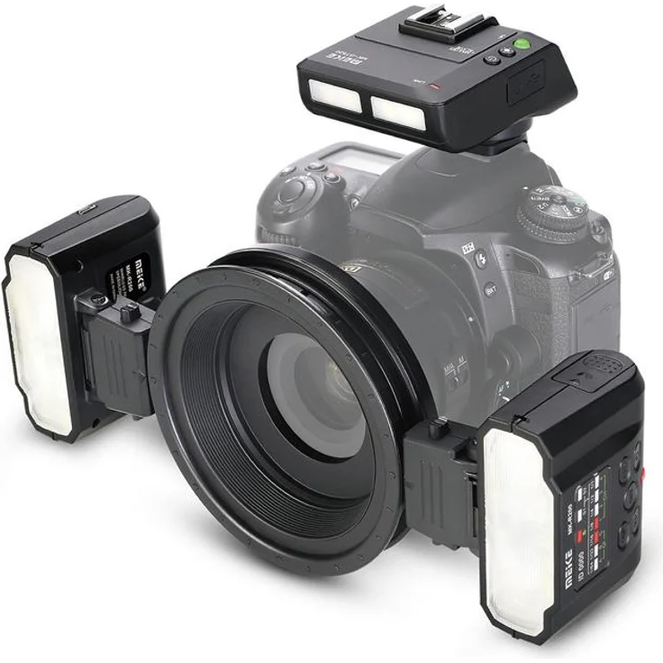 Meike MK-MT24 Makro Blitzsystem, Makroblitz für Sony, Blitzgerät mit Twin Flash Kit