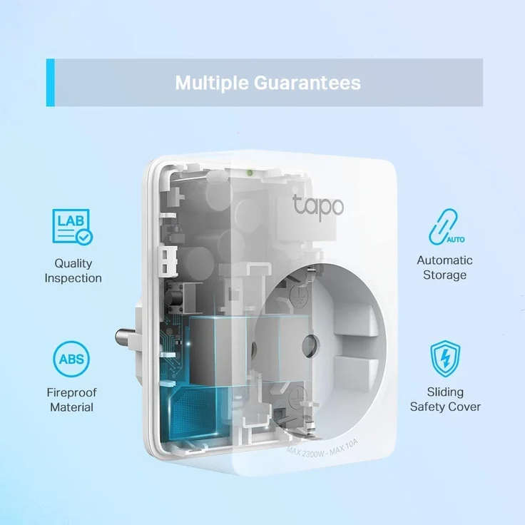 TP-Link Tapo P100 WLAN Smart Steckdose, Smart Home WiFi Steckdose, funktioniert mit Amazon Alexa, Google Home, Tapo App, Sprachsteuerung, Fernzugriff, kein Hub notwendig, weiß – Bild 7