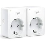 TP-Link Tapo P100 WLAN Smart Steckdose, 2er Pack, Smart Home WiFi Steckdose, funktioniert mit Amazon Alexa, Google Home, Tapo App, Sprachsteuerung, Fernzugriff, kein Hub notwendig, weiß
