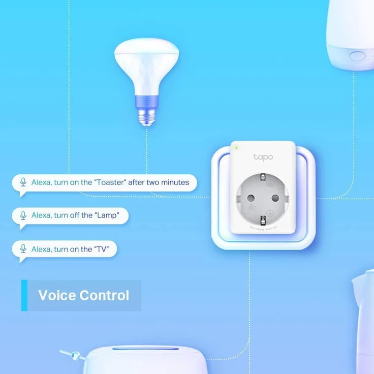 TP-Link Tapo P100 WLAN Smart Steckdose, 2er Pack, Smart Home WiFi Steckdose, funktioniert mit Amazon Alexa, Google Home, Tapo App, Sprachsteuerung, Fernzugriff, kein Hub notwendig, weiß – Bild 7