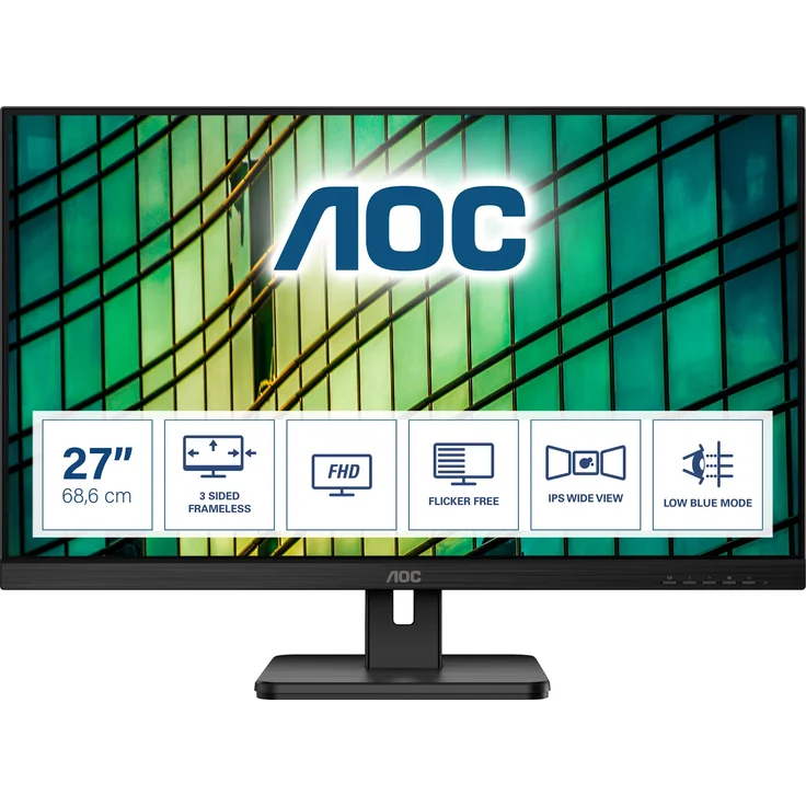 AOC 27E2QAE - 27 Zoll, Full HD (1920 x 1080 Pixel), IPS-Panel, 75Hz, 4ms, 250cd/m² (27E2QAE) – Bild 1