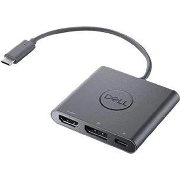 Dell Adapter USB-C to HDMI/DP with Power Pass-Through - Videoschnittstellen-Converter - DisplayPort / HDMI / USB - USB-C (M) bis HDMI, DisplayPort, USB-C (W) - 4K Unterstützung, Power Pass-Through – Bild 2