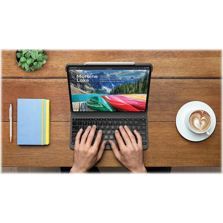 Logitech Slim Folio Pro - Tastatur und Foliohülle - hintergrundbeleuchtet - Bluetooth - QWERTY - Spanisch – Bild 5