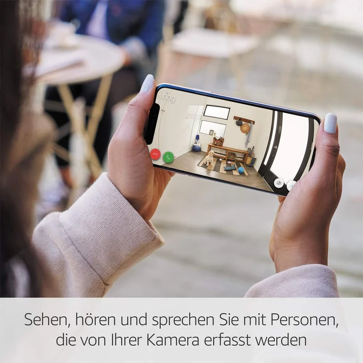 Ring Indoor Cam, kompakte WLAN Plug-in-HD-Überwachungskamera Innen mit Gegensprechfunktion, funktioniert mit Alexa, weiß – Bild 2