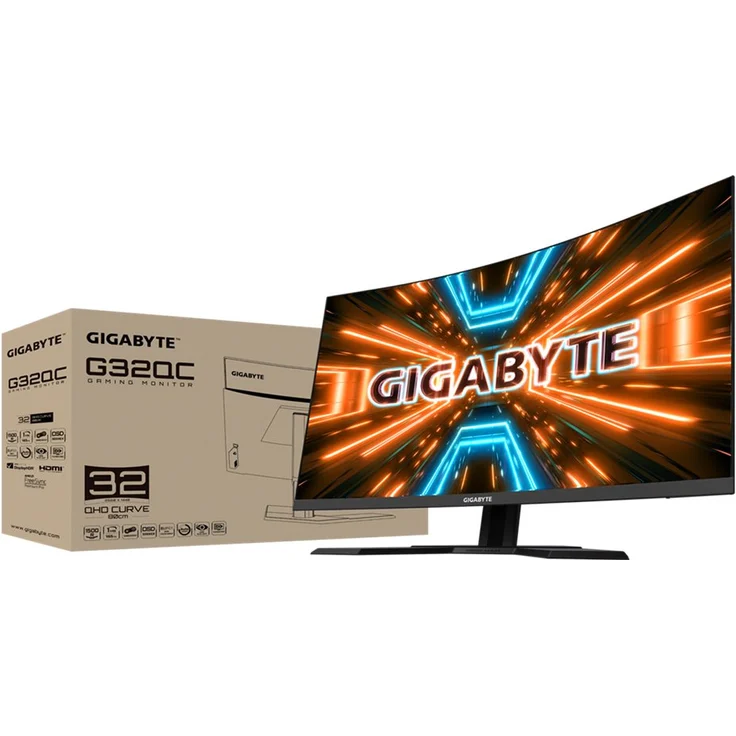 GIGABYTE G32QC - 31,5 Zoll, WQHD (2560 x 1440), VA-Panel, 165Hz, 1ms, 350cd/m² (G32QC) – Bild 8