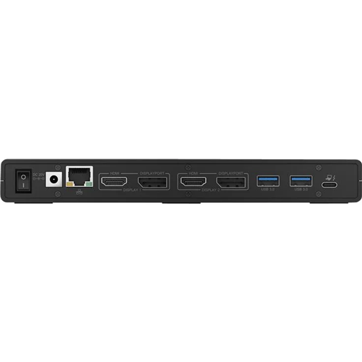 ICY BOX USB Docking Station für 2 Monitore an USB-C & USB, 2X HDMI, 2X DisplayPort, 6X USB 3.0, Power Delivery, LAN, Audio – Bild 3