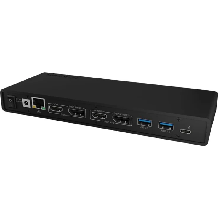 ICY BOX USB Docking Station für 2 Monitore an USB-C & USB, 2X HDMI, 2X DisplayPort, 6X USB 3.0, Power Delivery, LAN, Audio – Bild 4