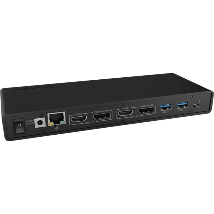 ICY BOX USB Docking Station für 2 Monitore an USB-C & USB, 2X HDMI, 2X DisplayPort, 6X USB 3.0, Power Delivery, LAN, Audio – Bild 5