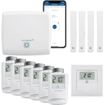 Homematic IP Funk Smart Home Heizungssteuerung, Komplettpaket für 6 Heizkörper mit kostenloser Smartphone App (1x Zentrale, 6x Heizkörperthermostate, 4x Tür-Fensterkontakte, 1x Wandthermostat), weiß (?144606C)