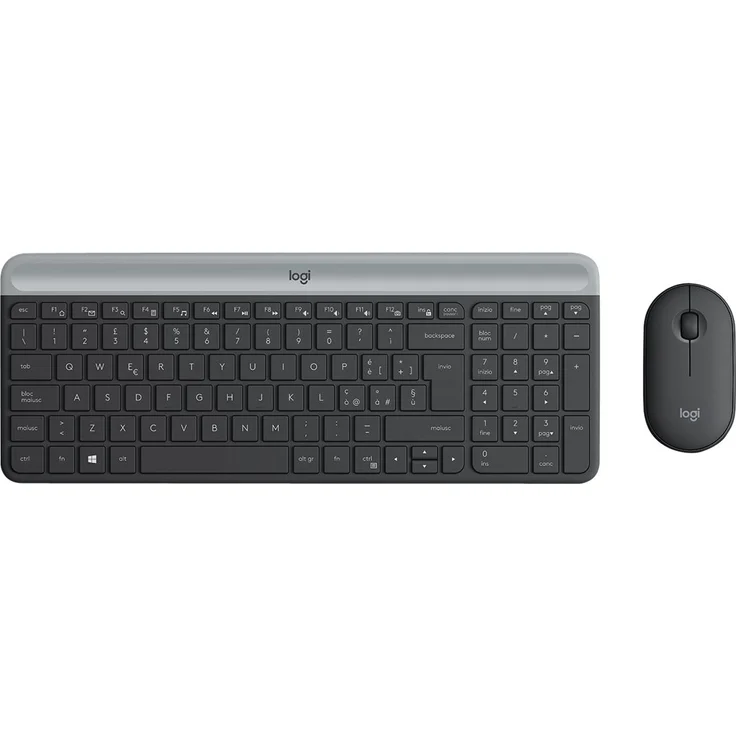Logitech Slim Wireless Combo MK470 - Tastatur-und-Maus-Set - kabellos - 2.4 GHz - QWERTY - Italienisch - Graphite (920-009196) – Bild 10
