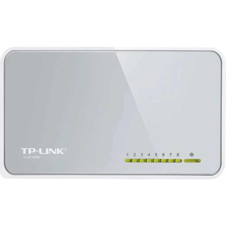 TP-Link TL-SF1008D 8-Port Desktop Switch RJ45 mit 2 SFP Slots, 10/100MBit – Bild 1