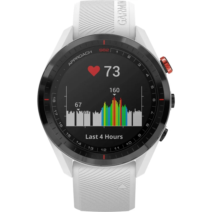Garmin Approach S62 Smartwatch Golf-Uhr, Unisex, Keramiklünette, Weiß-Schwarz (010-02200-01) – Bild 4