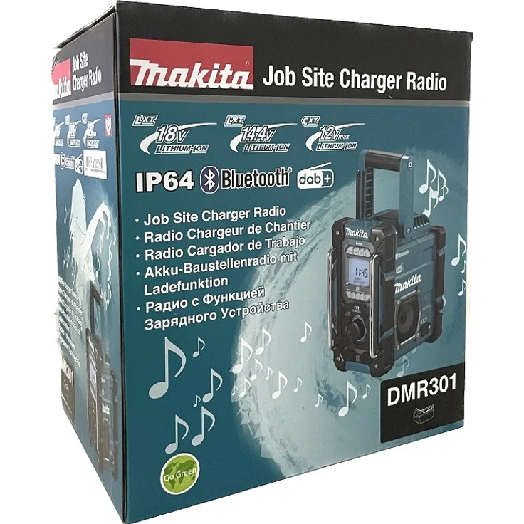 Makita 12V 18V Akku-Baustellenradio DMR301 DAB+ & Bluetooth – Bild 6