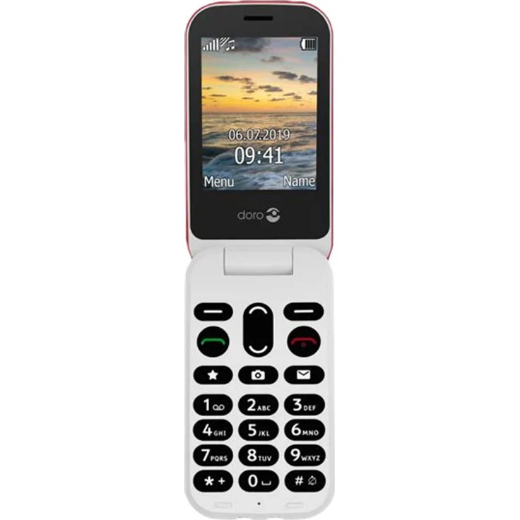 Doro 6040 Handy 2,8 Zoll-Display, Rot/Weiß – Bild 3