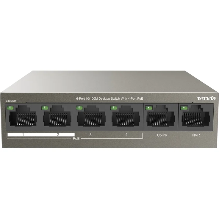 TEF1106P-4-63W - 6-Port 10-100 Mbit-s Desktop-Switch mit 4X PoE-Ports (63 Watt bis zu 30 Watt pro Port, Dual-Uplink-Port, QoS, 6KV, 250 Reichweite, Passive Kühlung) – Bild 2