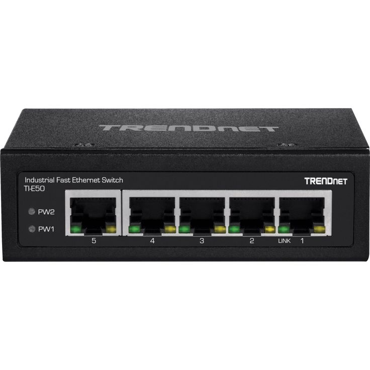 TRENDnet Ti-E50 Industrial Fast Ethernet DIN-Rail Switch 5-Port