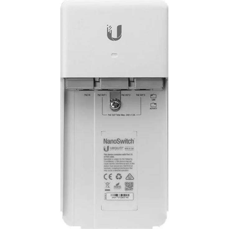 Ubiquiti NanoSwitch Gigabit Ethernet (10-100-1000) Energie Über Ethernet (Poe) Unterstützung Weiß, N-SW – Bild 4