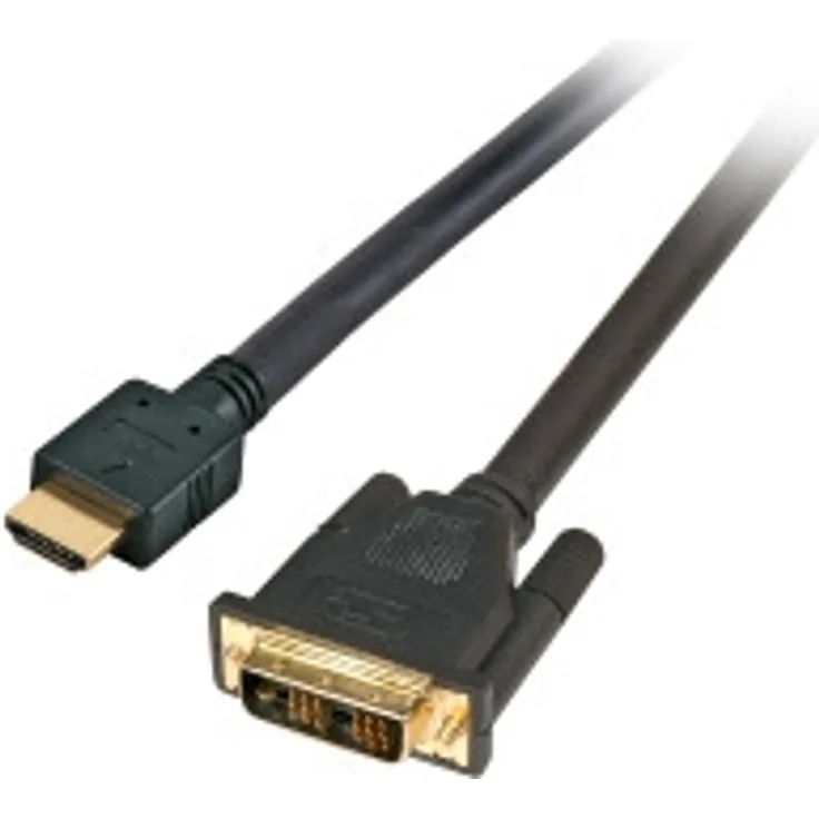 HighSpeed HDMI+ - DVI Kabel HDMI A - DVI-D 24+1 St-St 2m, schwarz Unterstützt eine maximale Auflösung von 1920 x 1080P / FUll HDSchirmung: Folie + GeflechtLeitermaterial: reines Kupfer, Mantel: PVCVergoldete Stecker und Kontakte, Steckergehäuse umspritztK