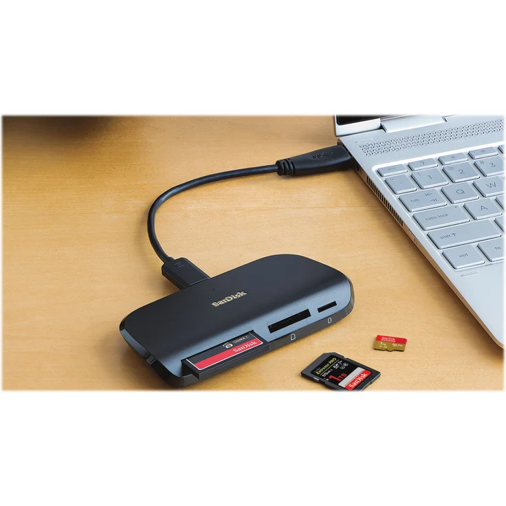 SanDisk ImageMate PRO USB-C Multi-Card Kartenlese---schreibgerät SDDR-A631-GNGNN, Schwarz – Bild 2
