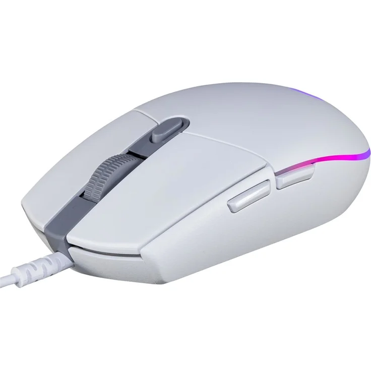 Logitech G203 Gaming-Maus mit anpassbarer LIGHTSYNC RGB-Beleuchtung, 6 programmierbare Tasten, Spieletauglicher Sensor, Abtastung mit 8.000 DPI, Geringes Gewicht, Weiß – Bild 3