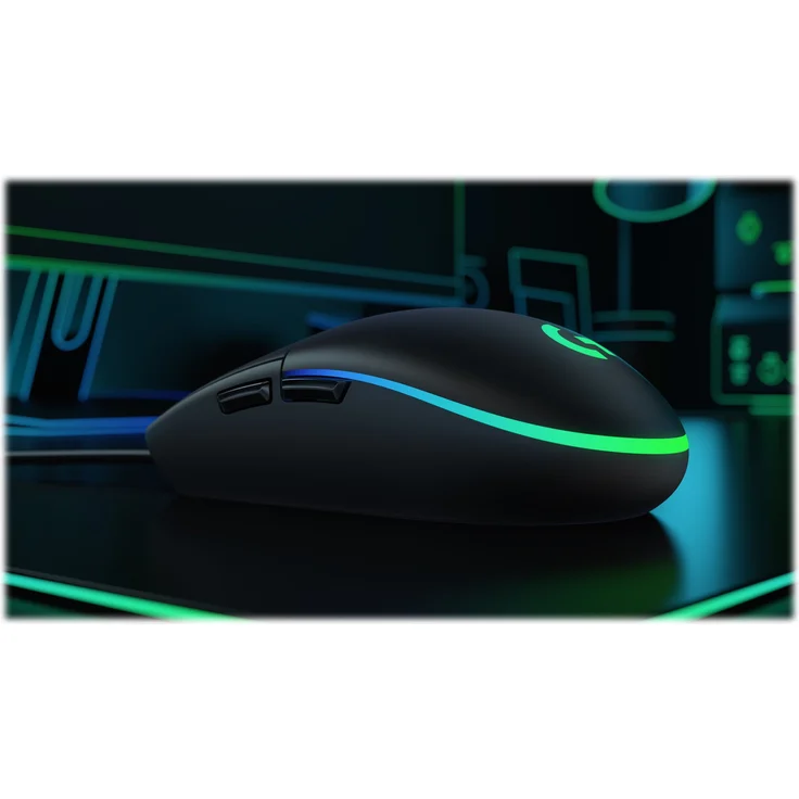 Logitech G203 Gaming-Maus mit anpassbarer LIGHTSYNC RGB-Beleuchtung, 6 programmierbare Tasten, Spieletauglicher Sensor, Abtastung mit 8.000 DPI, Geringes Gewicht, Schwarz – Bild 3