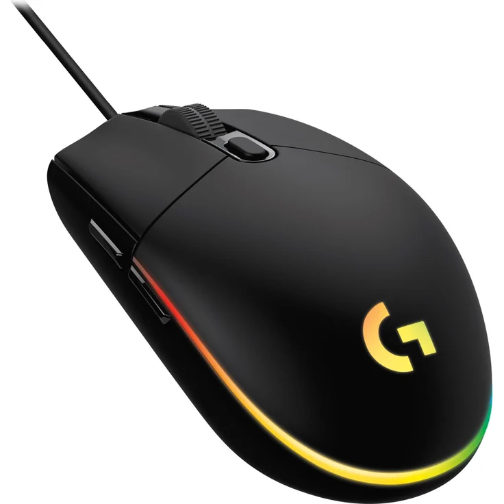 Logitech G203 Gaming-Maus mit anpassbarer LIGHTSYNC RGB-Beleuchtung, 6 programmierbare Tasten, Spieletauglicher Sensor, Abtastung mit 8.000 DPI, Geringes Gewicht, Schwarz – Bild 2