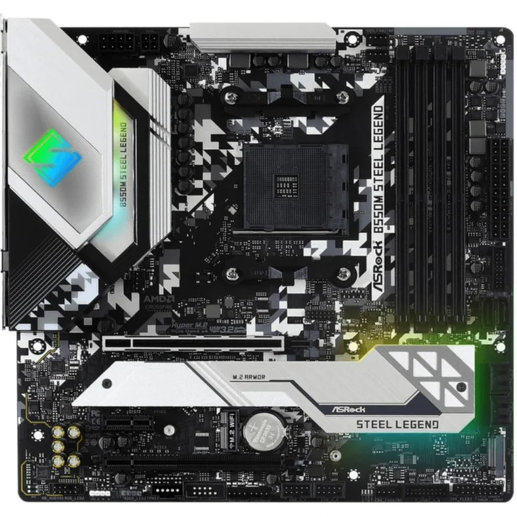 Asrock B550M Steel Legend - micro ATX, AMD B550, Sockel AM4, Dual-channel DDR4 (90-MXBCU0-A0UAYZ) – Bild 2