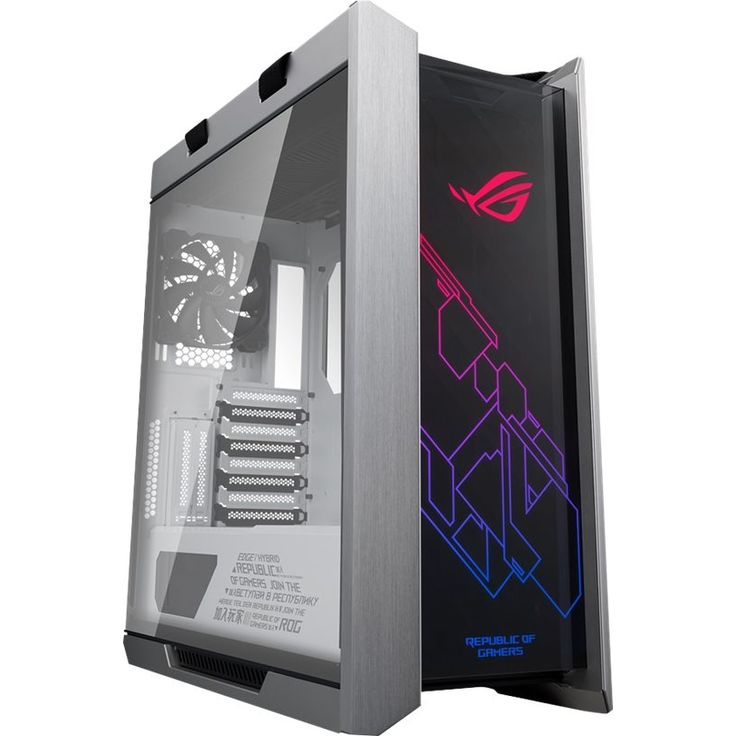Asus ROG Strix Helios Edition ATX Mid Tower Gaming-Gehäuse mit DREI Paneelen aus gehärtetem Glas und raffiniertem gebürstetem Aluminium und Aura-Sync-Technologie, Weiß – Bild 5