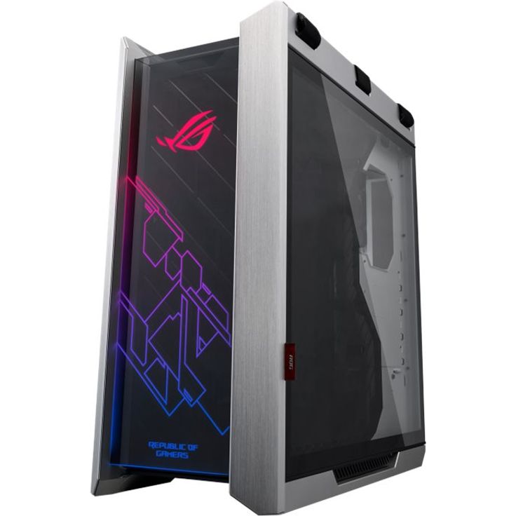 Asus ROG Strix Helios Edition ATX Mid Tower Gaming-Gehäuse mit DREI Paneelen aus gehärtetem Glas und raffiniertem gebürstetem Aluminium und Aura-Sync-Technologie, Weiß – Bild 3