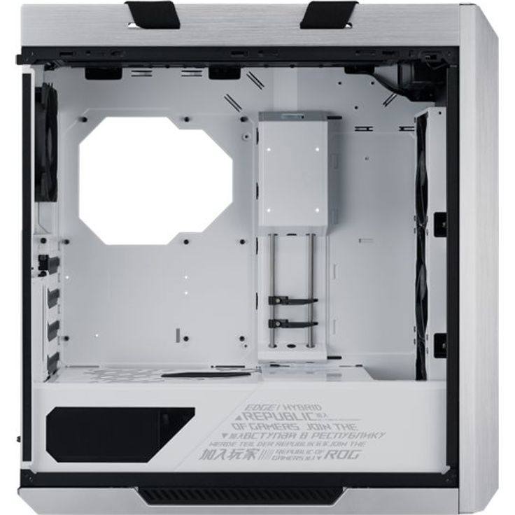 Asus ROG Strix Helios Edition ATX Mid Tower Gaming-Gehäuse mit DREI Paneelen aus gehärtetem Glas und raffiniertem gebürstetem Aluminium und Aura-Sync-Technologie, Weiß – Bild 4