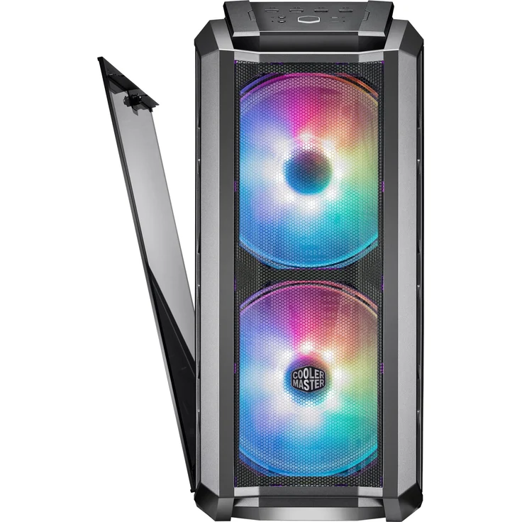 Cooler Master MasterCase H500P Mesh ARGB - PC-Gehäuse mit zwei 200-mm-Lüftern für einen optimalen Luftstrom, abnehmbare Seitenteile, geeignet für Wasserkühlung – Bild 4