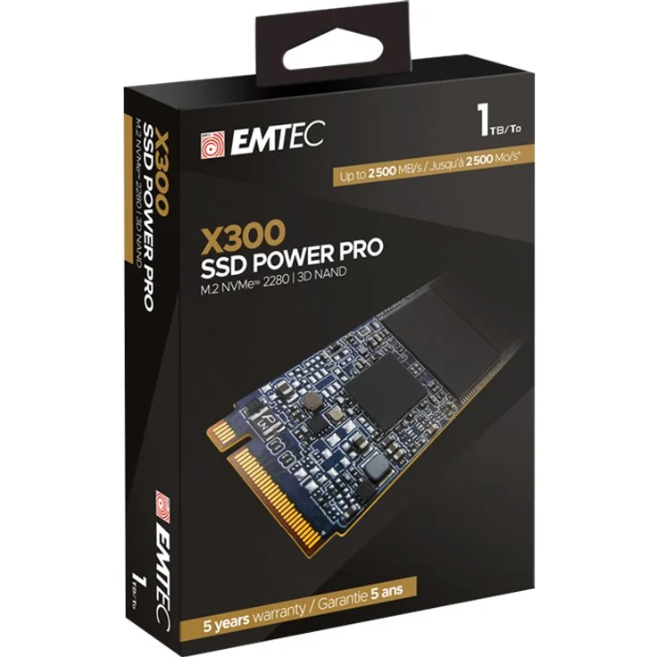 EMTEC Power Pro X300 - Solid-State-Disk - 1 TB - intern - M.2 2280 - PCI Express 3.0 x4 (NVMe) (ECSSD1TX300) – Bild 2