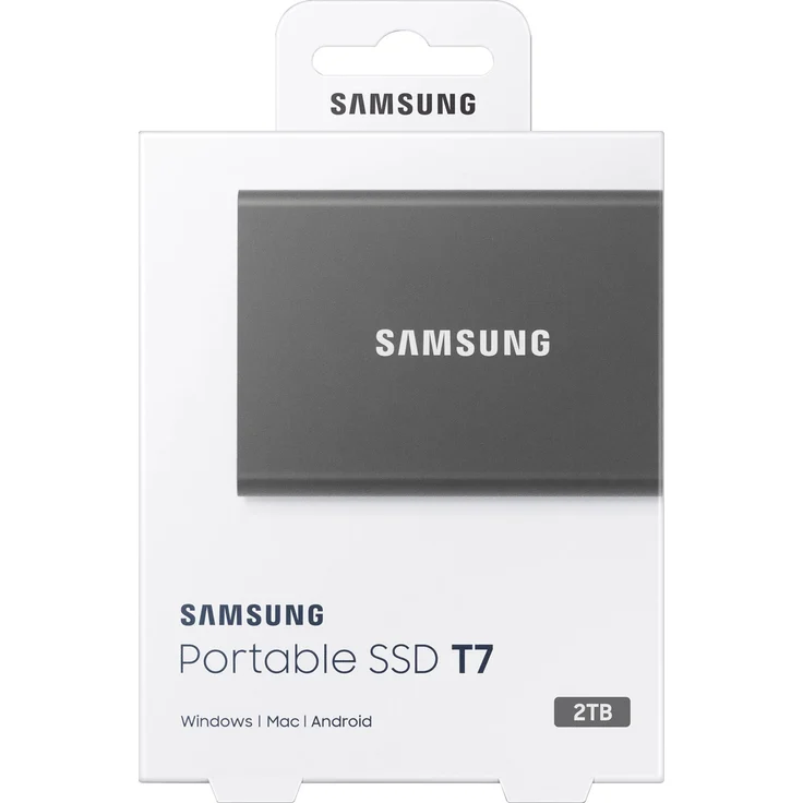 Samsung T7 MU-PC2T0T - Solid-State-Disk - verschlüsselt - 2 TB - extern (tragbar) - USB 3.2 Gen 2 (USB-C Steckverbinder) - 256-Bit-AES - Titan Gray (MU-PC2T0T/WW) – Bild 13
