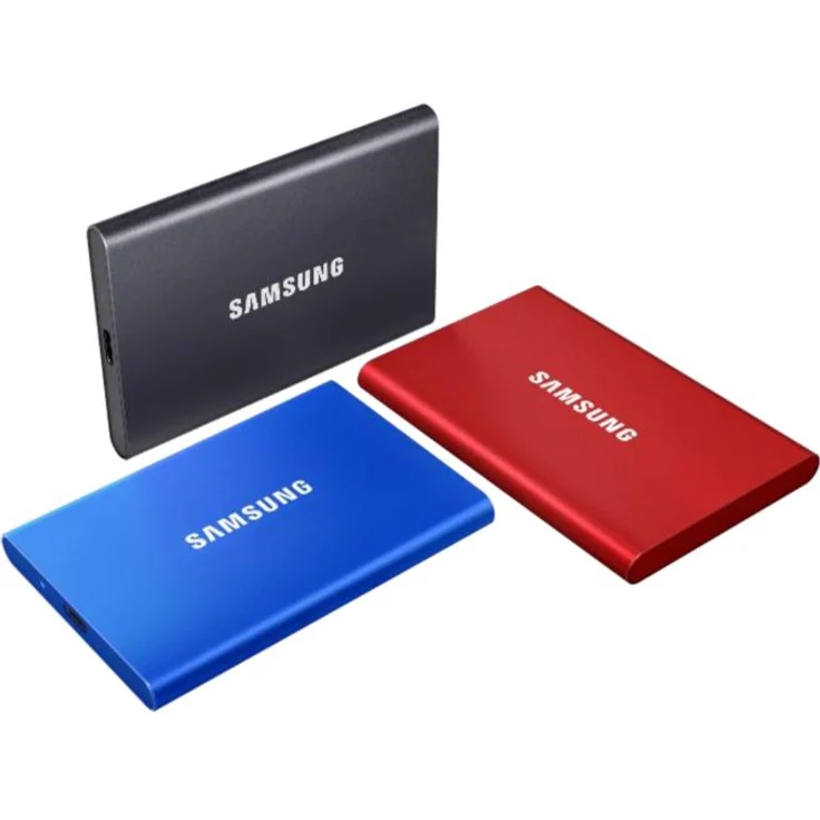 Samsung T7 MU-PC2T0T - Solid-State-Disk - verschlüsselt - 2 TB - extern (tragbar) - USB 3.2 Gen 2 (USB-C Steckverbinder) - 256-Bit-AES - Titan Gray (MU-PC2T0T/WW) – Bild 3