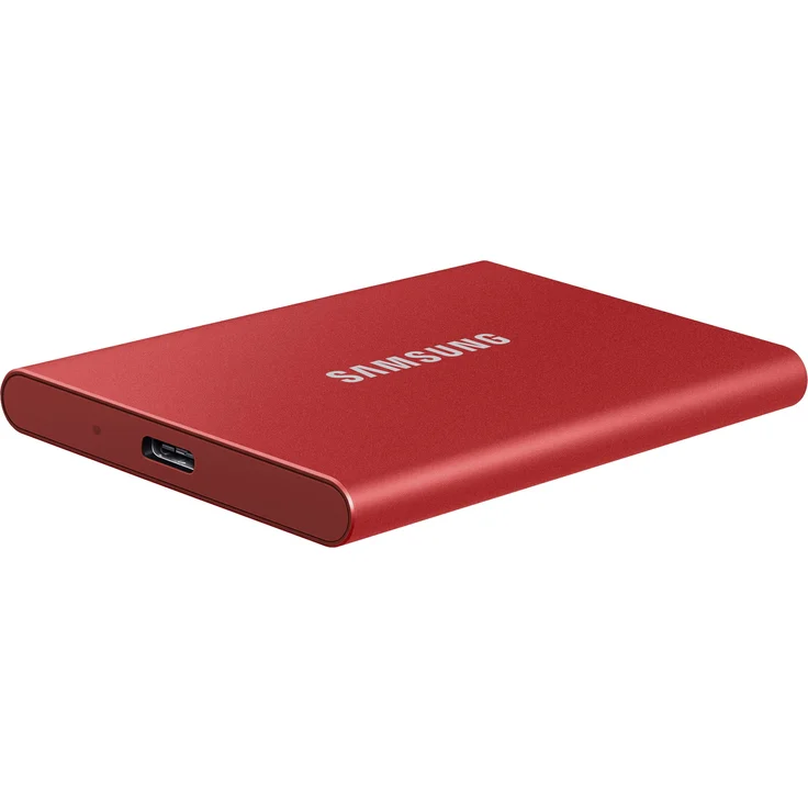 Samsung T7 MU-PC500R - Solid-State-Disk - verschlüsselt - 500 GB - extern (tragbar) - USB 3.2 Gen 2 (USB-C Steckverbinder) - 256-Bit-AES - metallisch rot (MU-PC500R/WW) – Bild 9