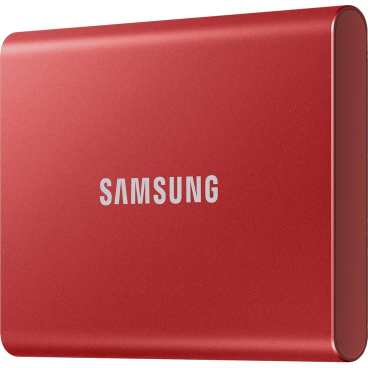 Samsung T7 MU-PC500R - Solid-State-Disk - verschlüsselt - 500 GB - extern (tragbar) - USB 3.2 Gen 2 (USB-C Steckverbinder) - 256-Bit-AES - metallisch rot (MU-PC500R/WW) – Bild 2