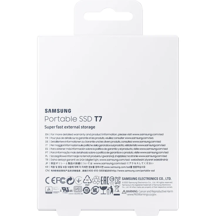 Samsung T7 MU-PC2T0H - Solid-State-Disk - verschlüsselt - 2 TB - extern (tragbar) - USB 3.2 Gen 2 (USB-C Steckverbinder) - 256-Bit-AES - Indigo-Blau (MU-PC2T0H/WW) – Bild 4