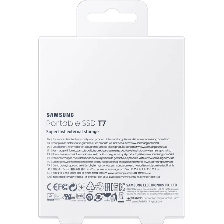 Samsung T7 MU-PC1T0H - Solid-State-Disk - verschlüsselt - 1 TB - extern (tragbar) - USB 3.2 Gen 2 (USB-C Steckverbinder) - 256-Bit-AES - Indigo-Blau (MU-PC1T0H/WW) – Bild 14