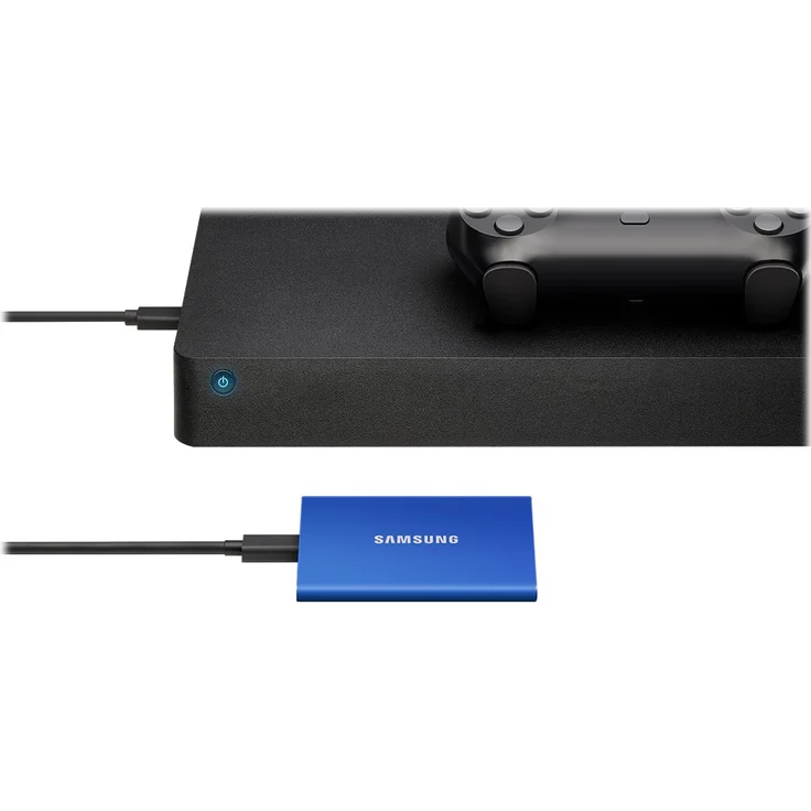 Samsung T7 MU-PC1T0H - Solid-State-Disk - verschlüsselt - 1 TB - extern (tragbar) - USB 3.2 Gen 2 (USB-C Steckverbinder) - 256-Bit-AES - Indigo-Blau (MU-PC1T0H/WW) – Bild 6