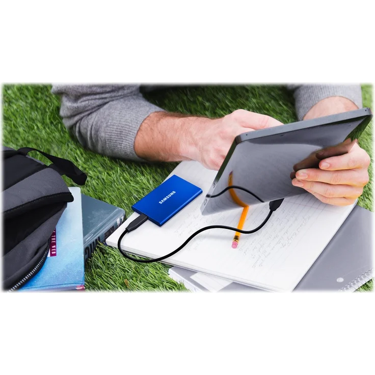 Samsung T7 MU-PC1T0H - Solid-State-Disk - verschlüsselt - 1 TB - extern (tragbar) - USB 3.2 Gen 2 (USB-C Steckverbinder) - 256-Bit-AES - Indigo-Blau (MU-PC1T0H/WW) – Bild 8