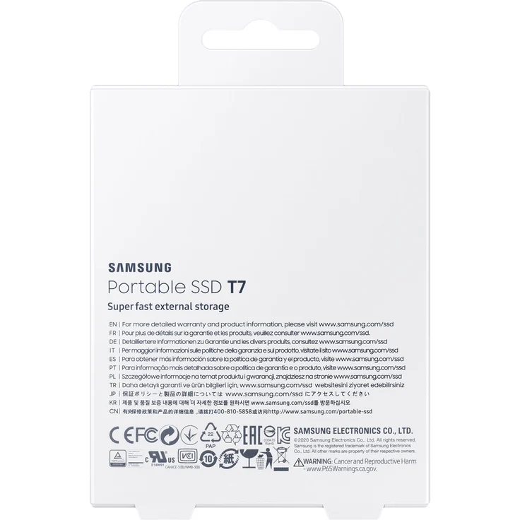 Samsung T7 MU-PC500H - Solid-State-Disk - verschlüsselt - 500 GB - extern (tragbar) - USB 3.2 Gen 2 (USB-C Steckverbinder) - 256-Bit-AES - Indigo-Blau (MU-PC500H/WW) – Bild 6