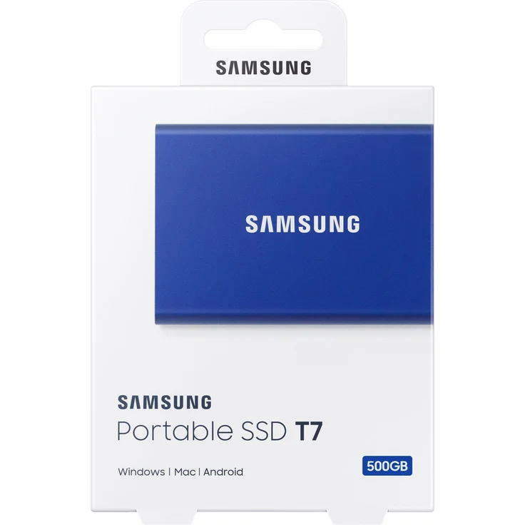 Samsung T7 MU-PC500H - Solid-State-Disk - verschlüsselt - 500 GB - extern (tragbar) - USB 3.2 Gen 2 (USB-C Steckverbinder) - 256-Bit-AES - Indigo-Blau (MU-PC500H/WW) – Bild 3