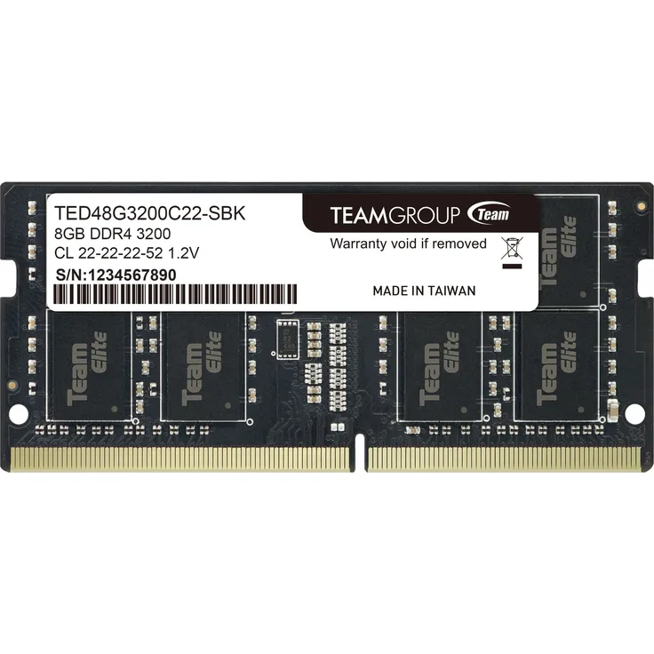 S/O 8GB DDR4 PC 3200 Team Elite retail TED48G3200C22-S01 (TED48G3200C22-S01)