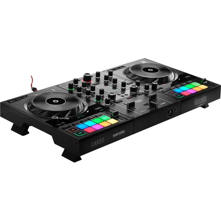 Hercules DJControl Inpulse 500 (2-Deck DJ Controller, Beatmatch Guide, IMA, 16 RGB Pads, integr. Soundkarte-Mixer, Mic-In, DJ Academy, DJUD & Serato DJ Lite, PC - Mac) – Bild 8